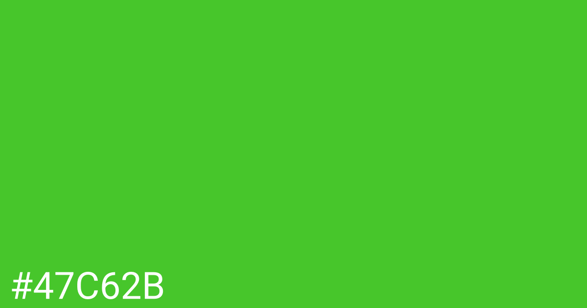 Hex color #47c62b graphic