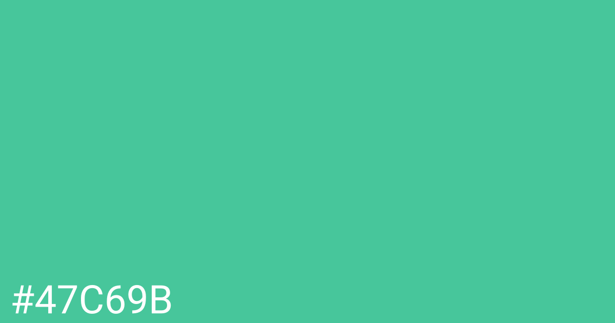 Hex color #47c69b graphic