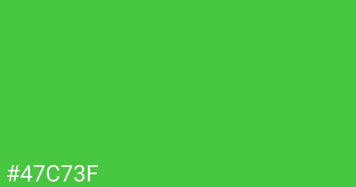 Hex color #47c73f graphic