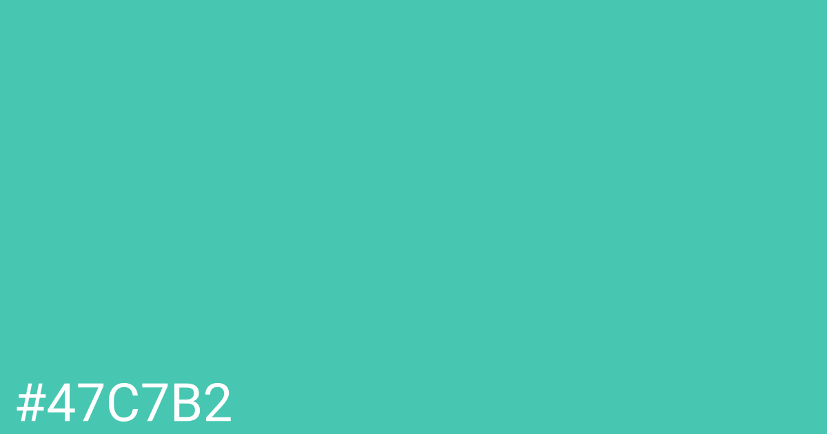 Hex color #47c7b2 graphic