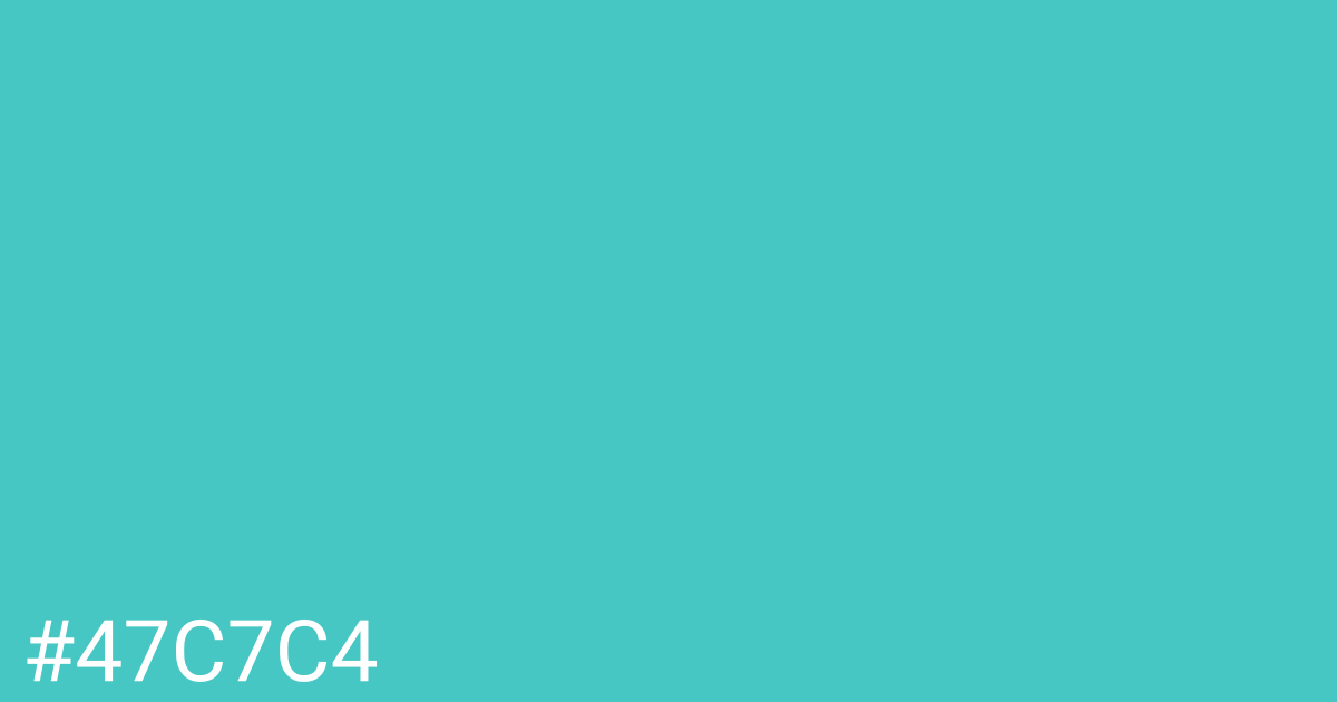 Hex color #47c7c4 graphic