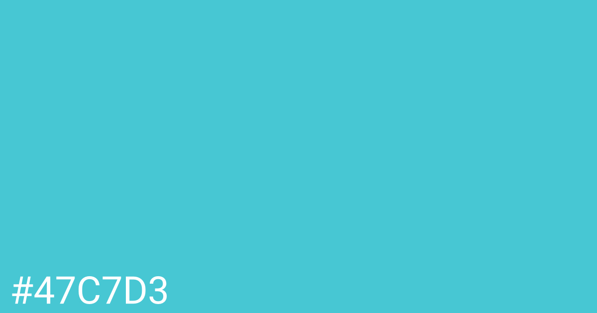 Hex color #47c7d3 graphic