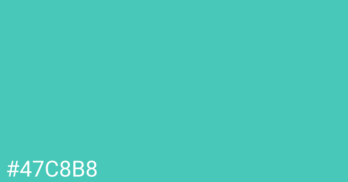 Hex color #47c8b8 graphic