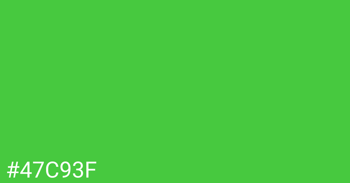 Hex color #47c93f graphic
