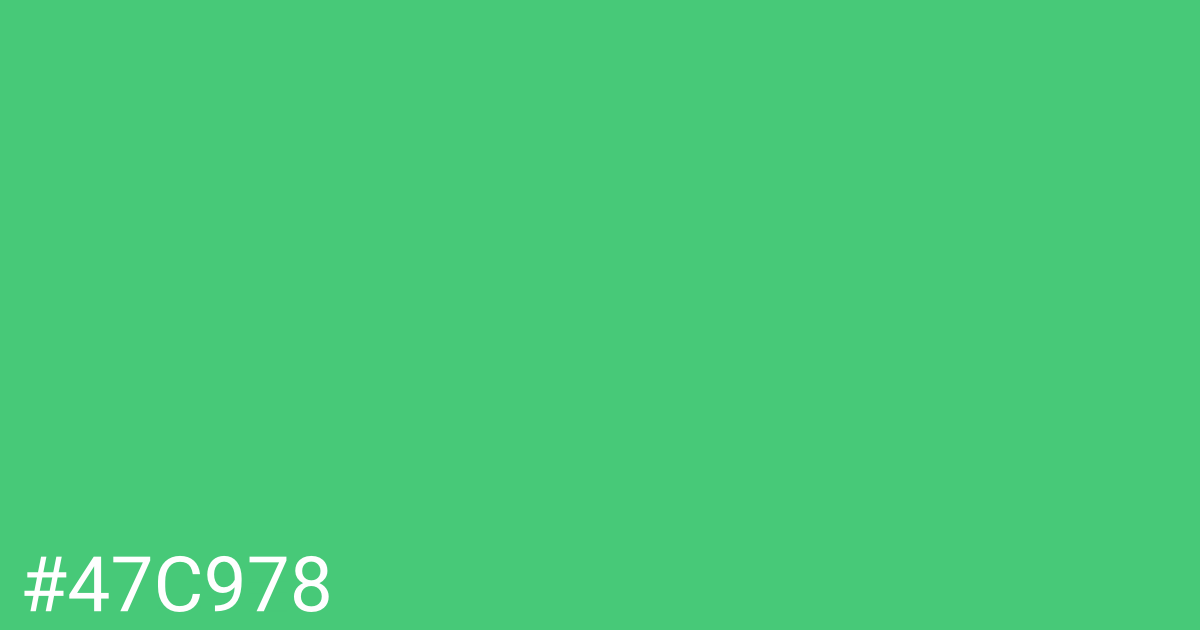 Hex color #47c978 graphic