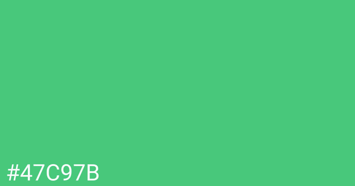 Hex color #47c97b graphic