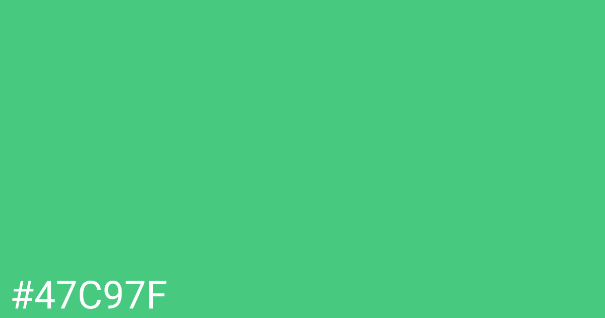 Hex color #47c97f graphic