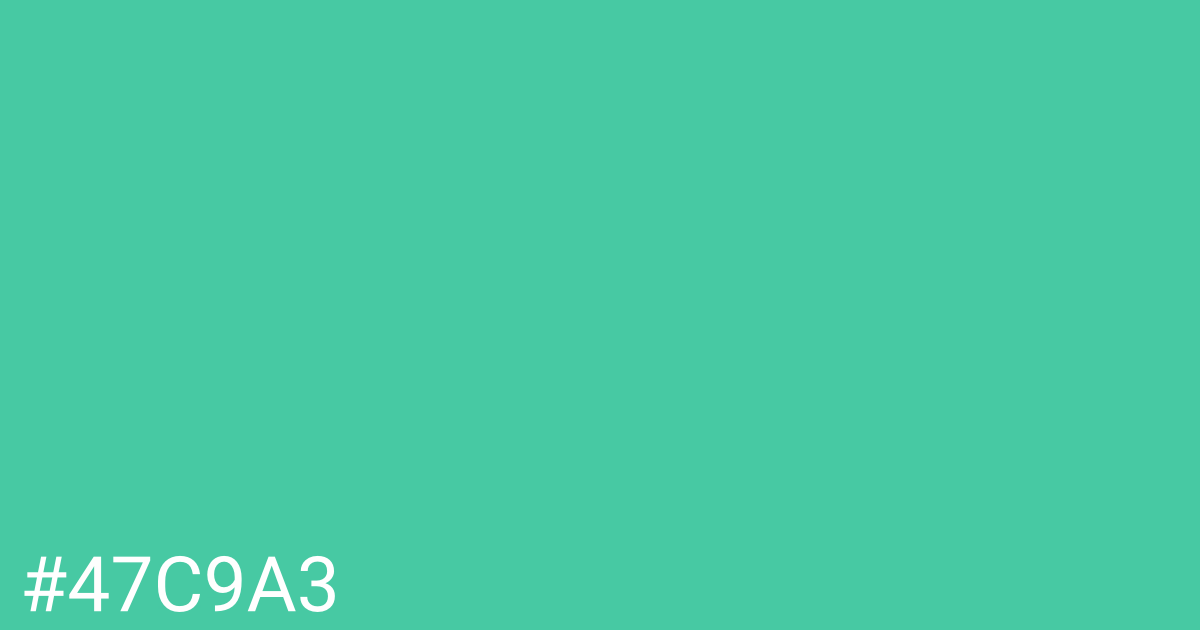 Hex color #47c9a3 graphic