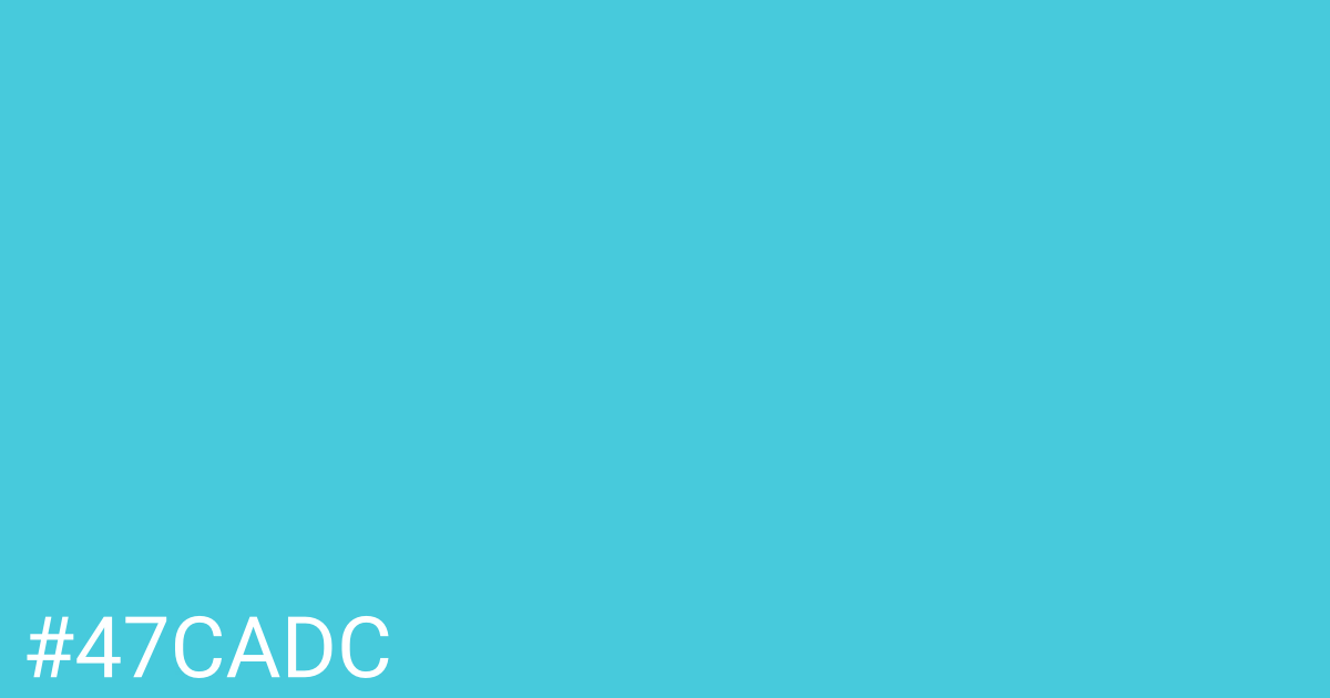Hex color #47cadc graphic