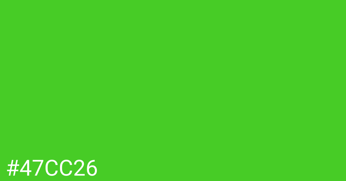 Hex color #47cc26 graphic