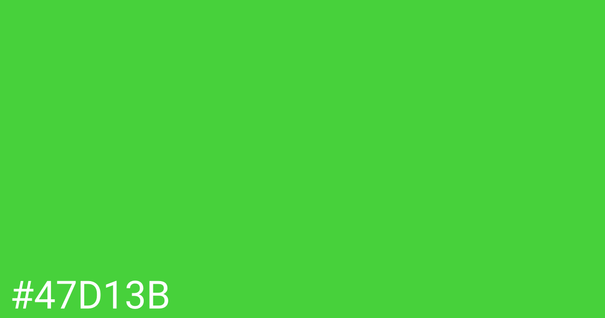 Hex color #47d13b graphic