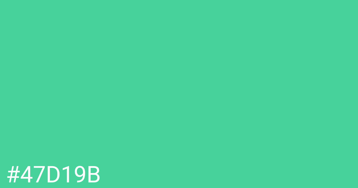 Hex color #47d19b graphic