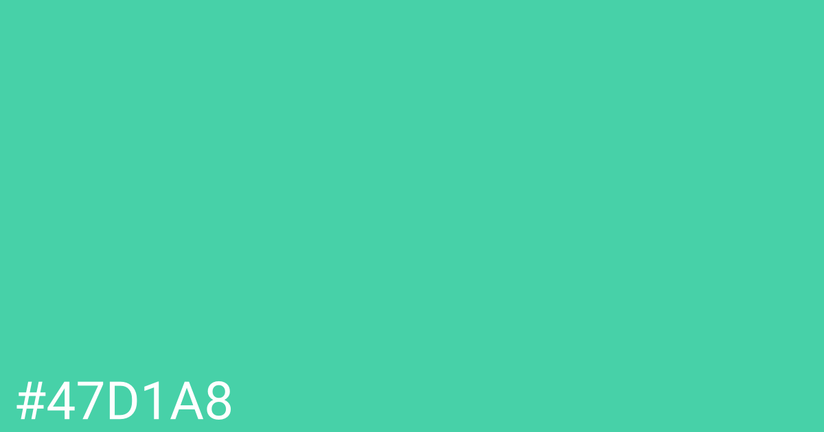 Hex color #47d1a8 graphic