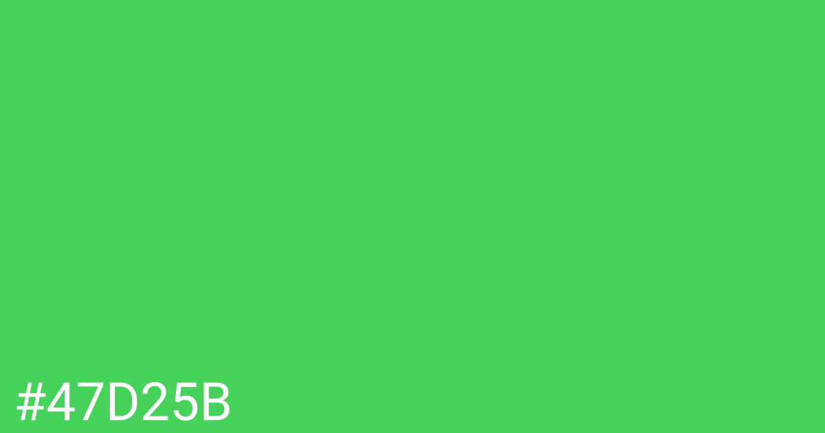 Hex color #47d25b graphic