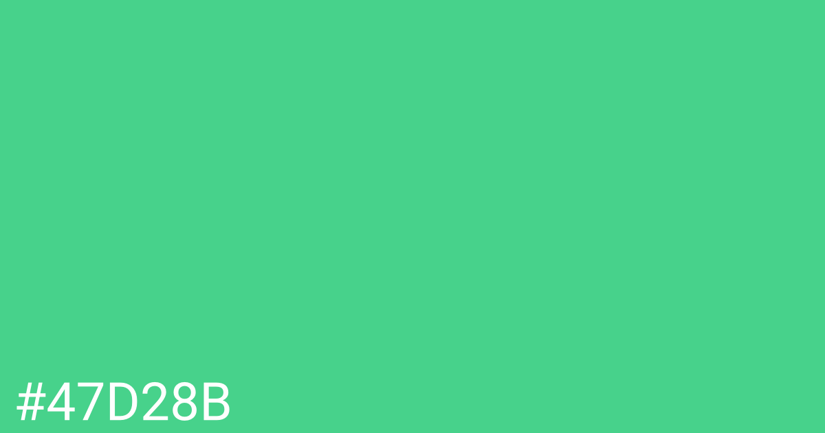 Hex color #47d28b graphic