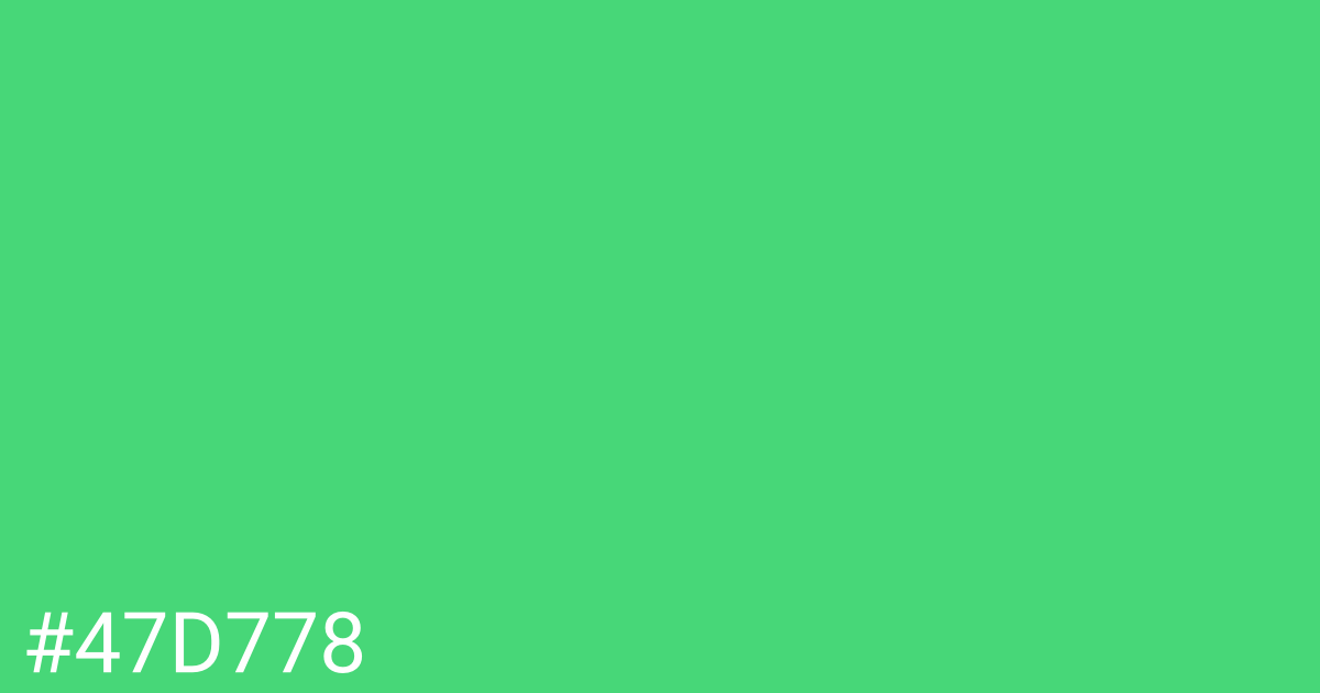 Hex color #47d778 graphic