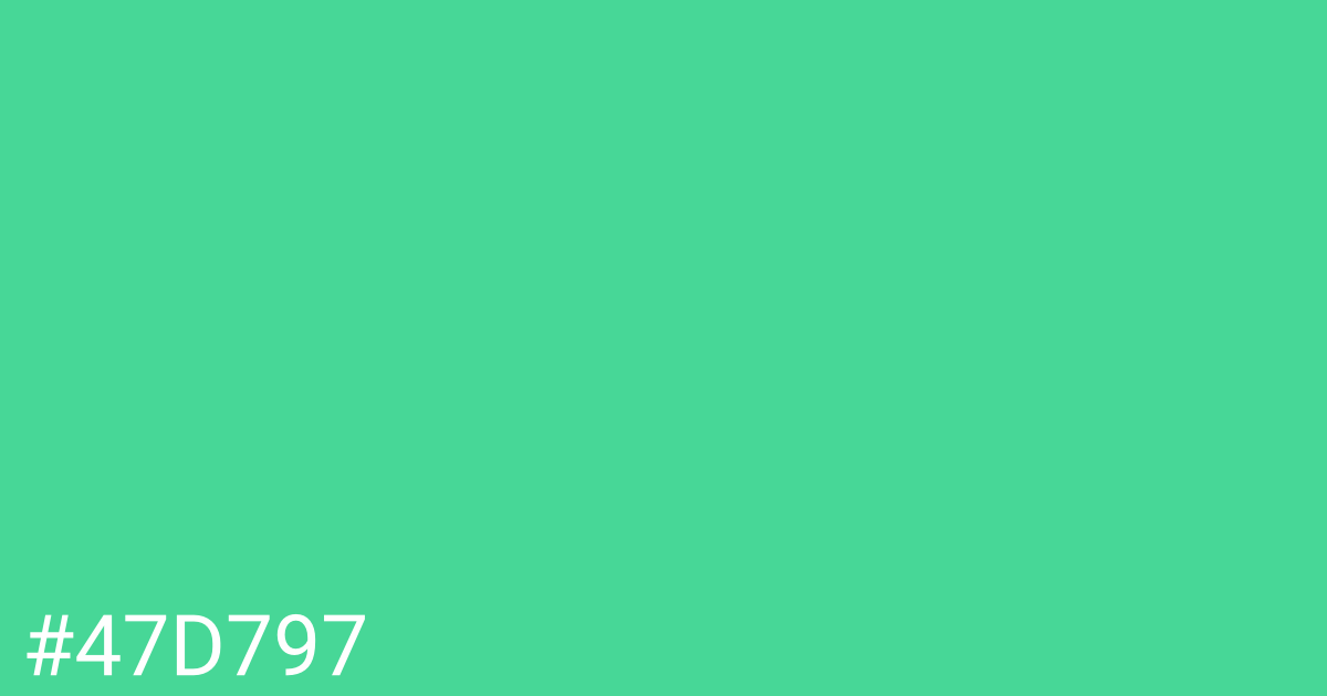 Hex color #47d797 graphic