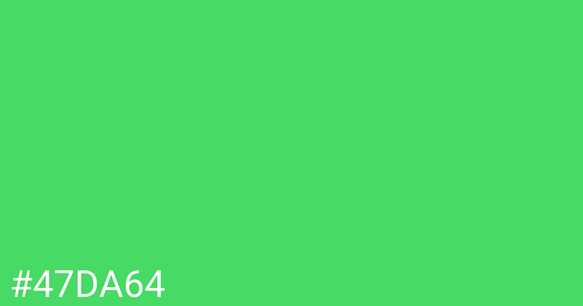 Hex color #47da64 graphic