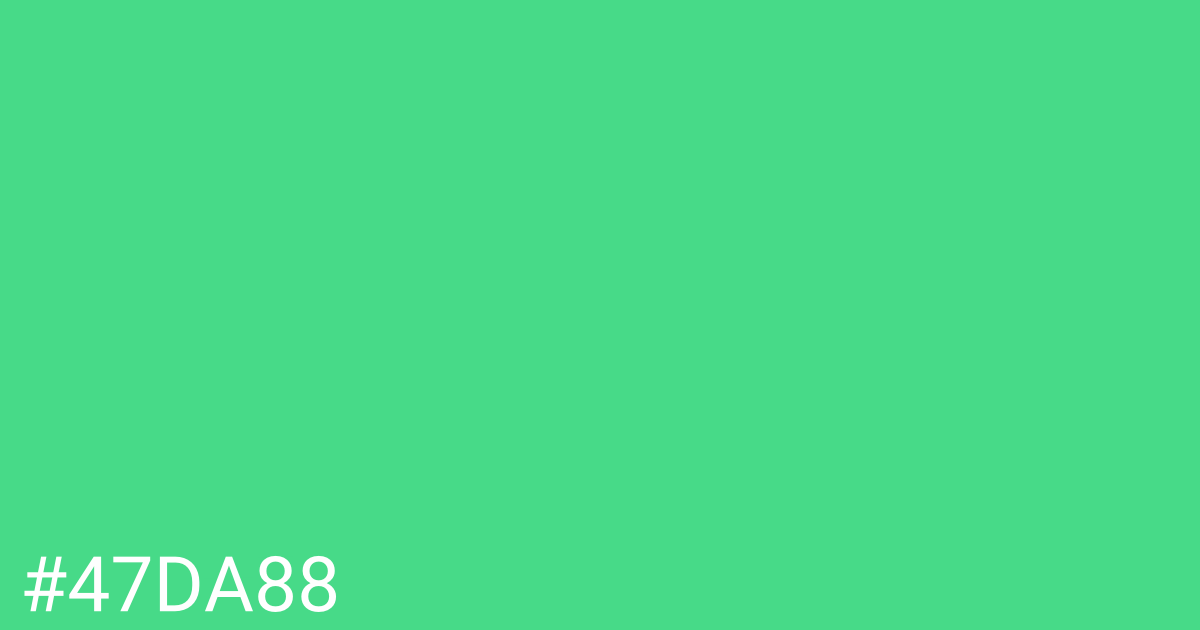 Hex color #47da88 graphic