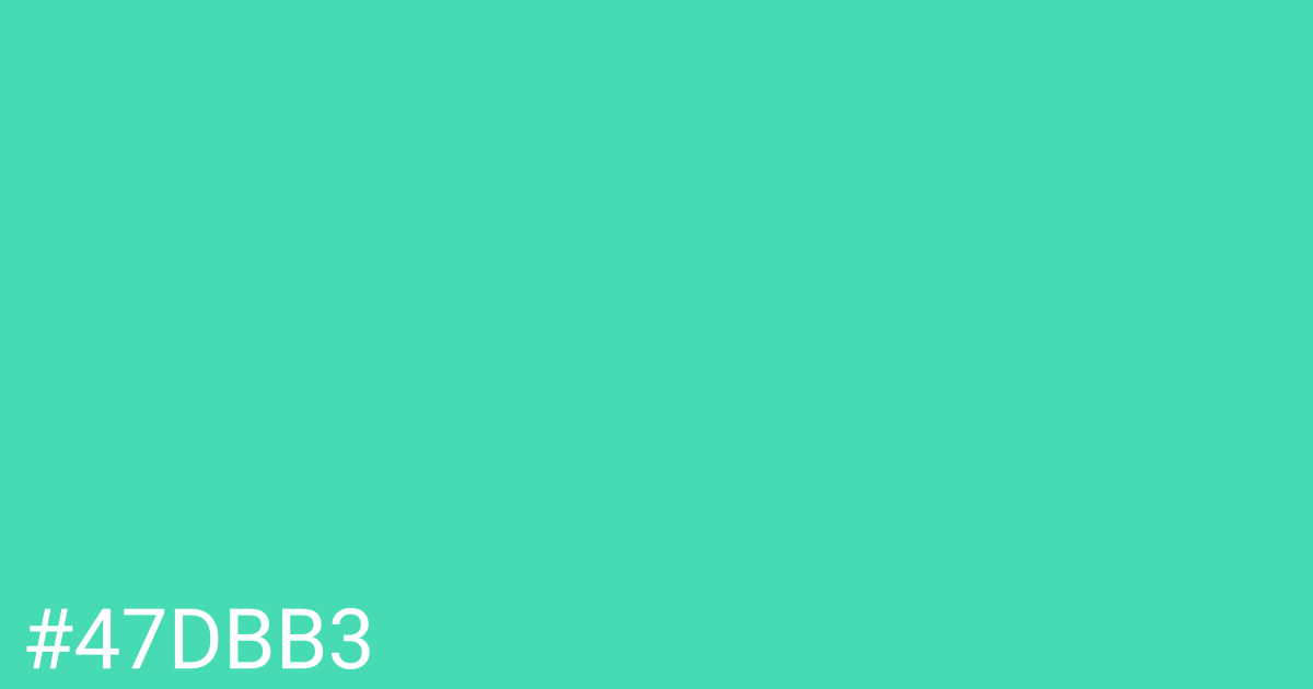 Hex color #47dbb3 graphic