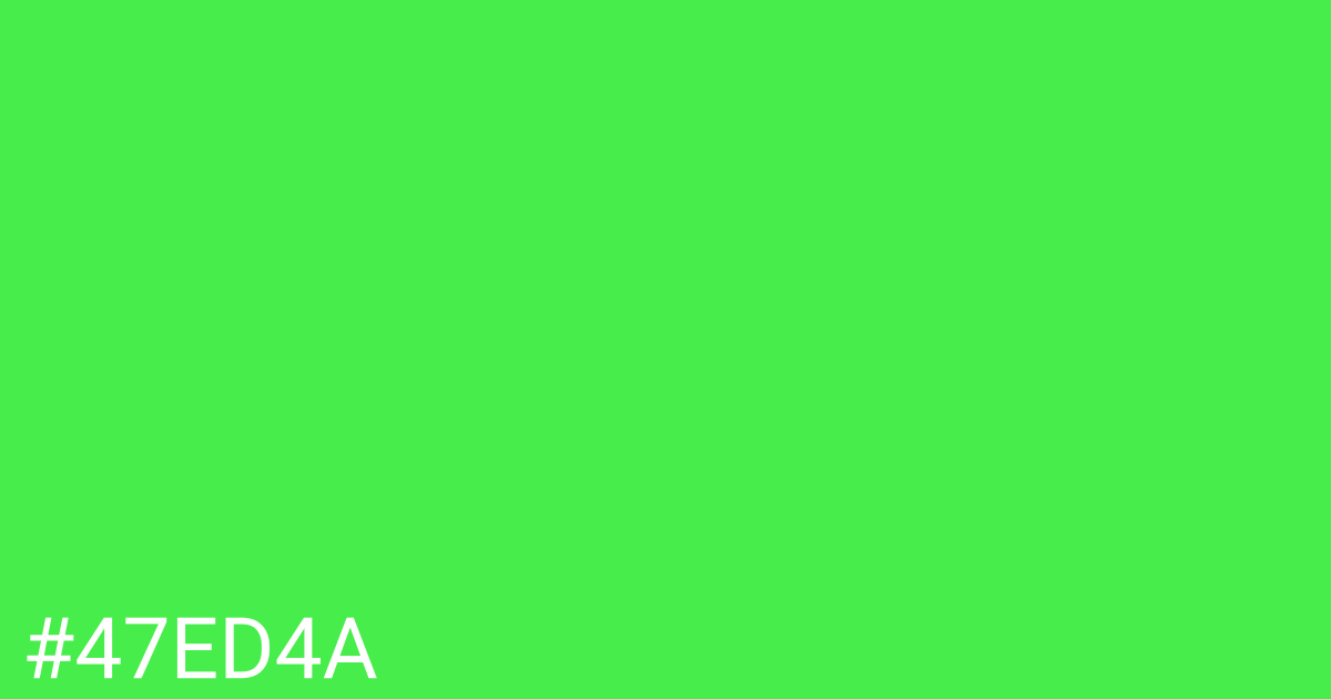 Hex color #47ed4a graphic