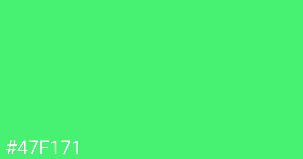 Hex color #47f171 graphic