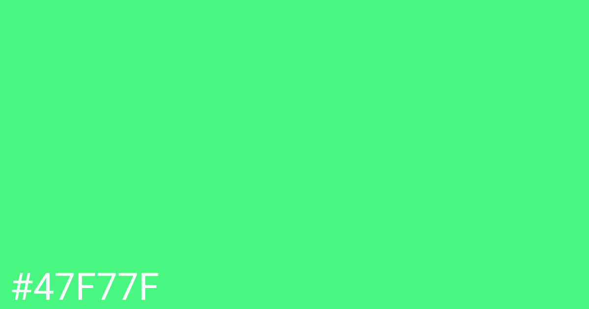 Hex color #47f77f graphic