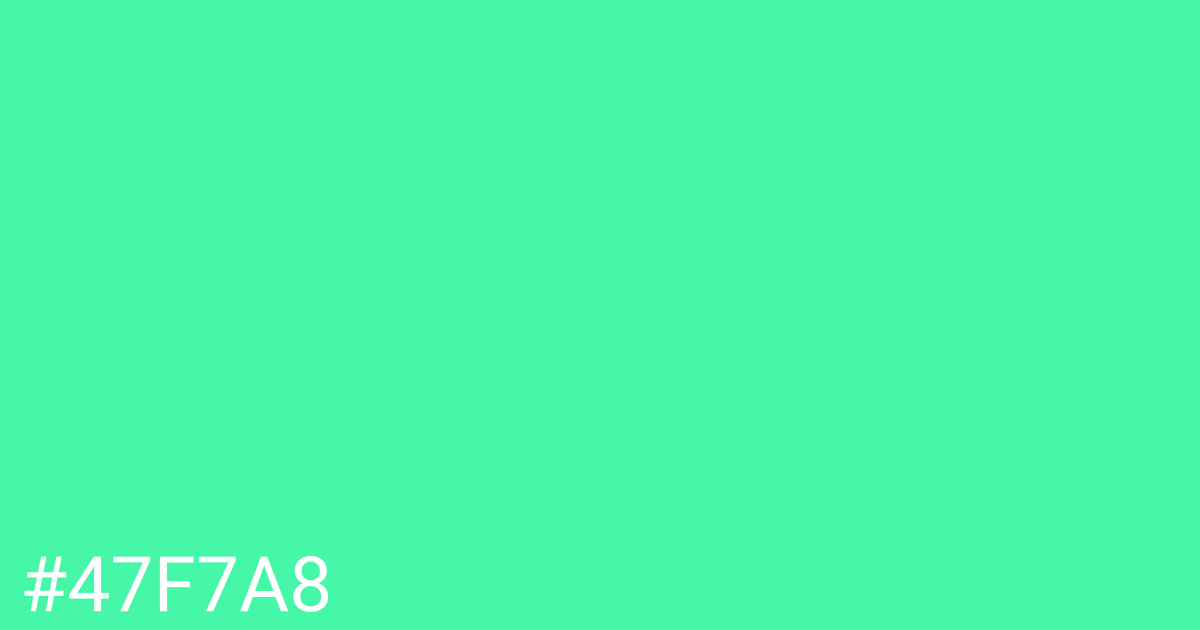 Hex color #47f7a8 graphic