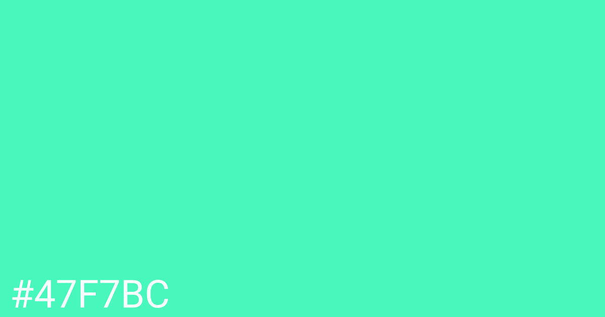 Hex color #47f7bc graphic