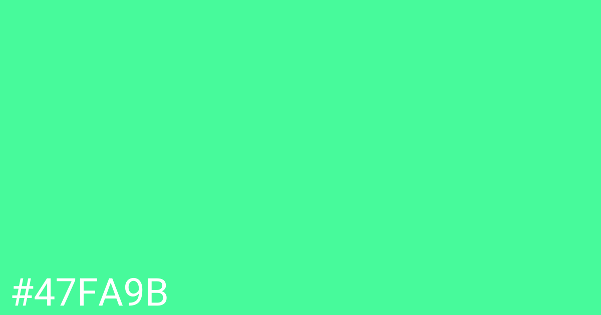 Hex color #47fa9b graphic