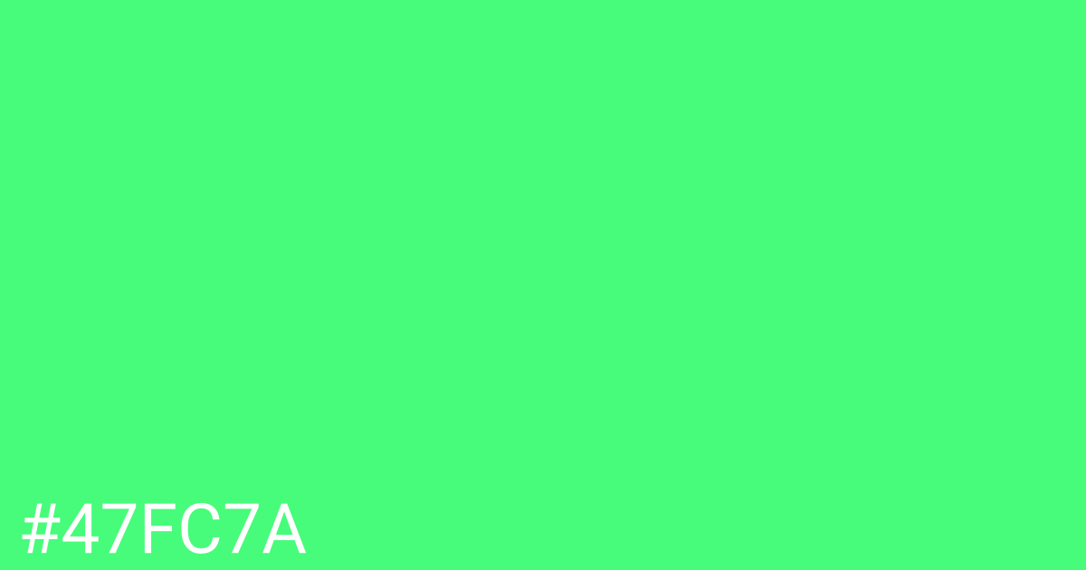 Hex color #47fc7a graphic