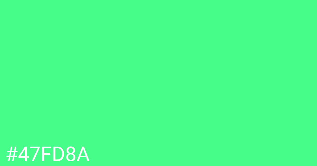 Hex color #47fd8a graphic