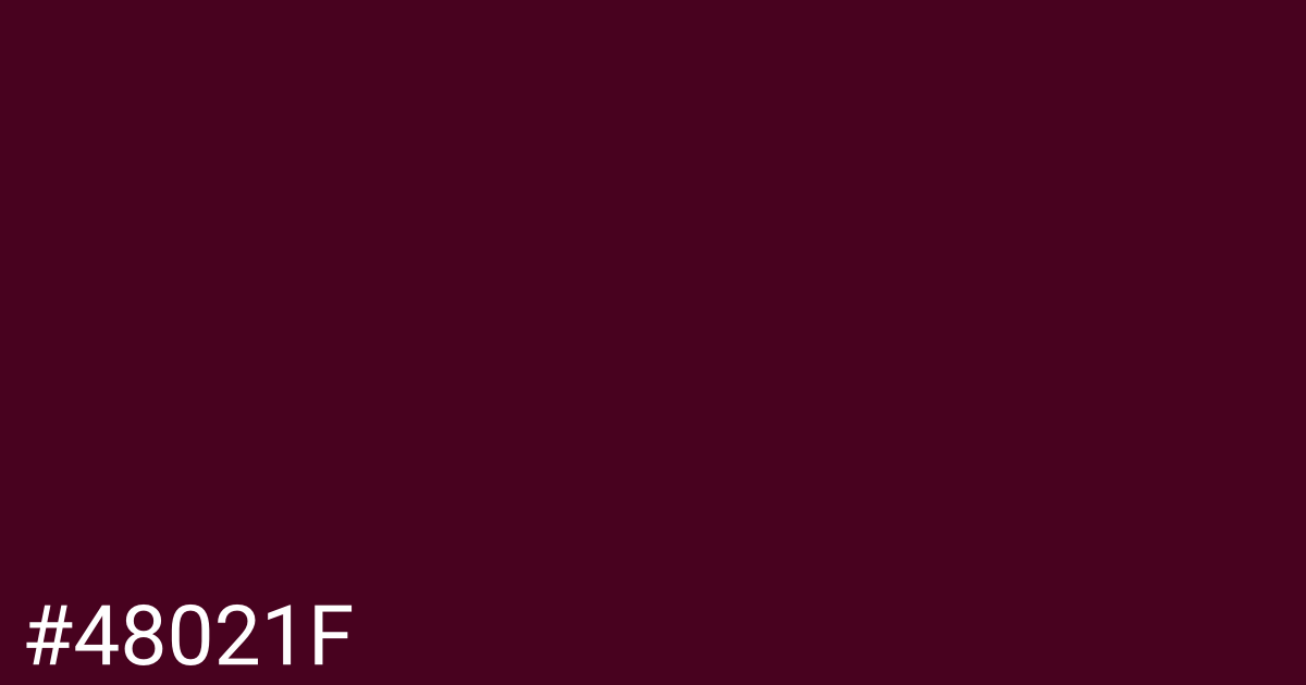 Hex color #48021f graphic
