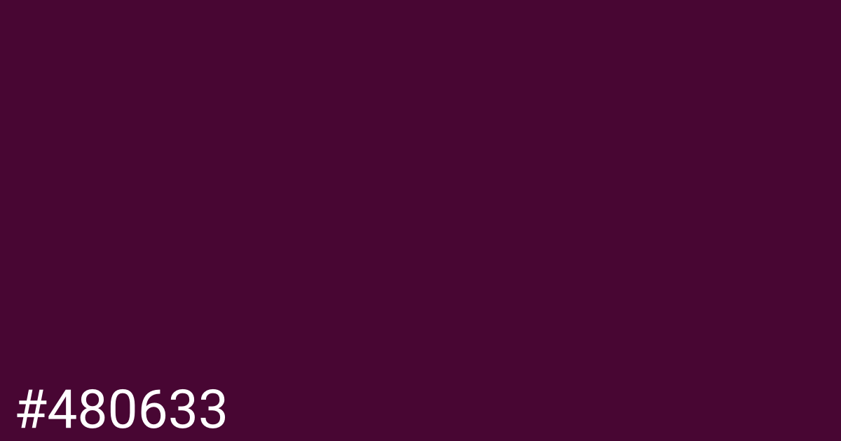 Hex color #480633 graphic