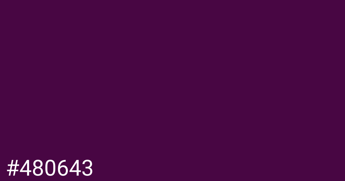 Hex color #480643 graphic