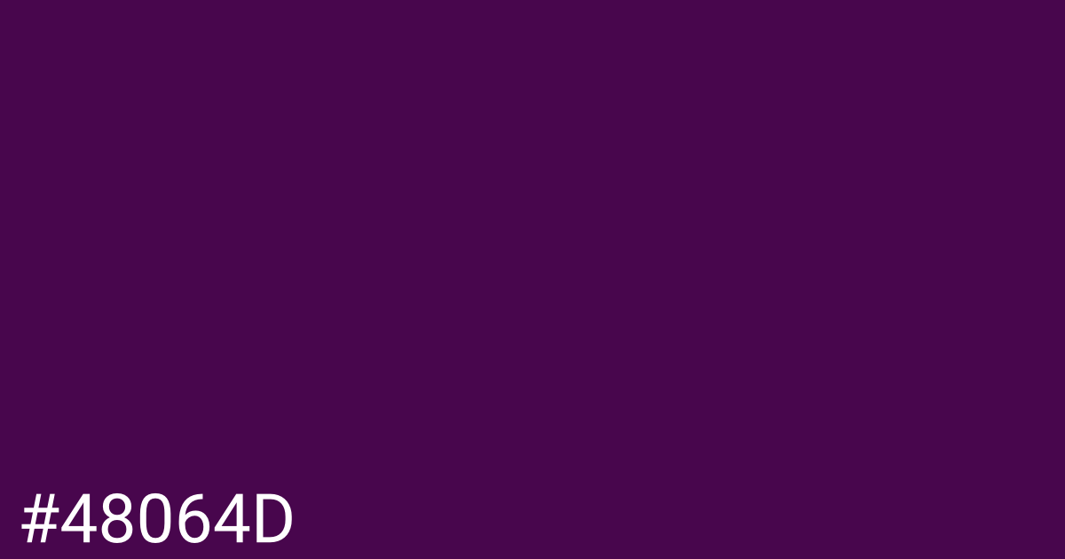 Hex color #48064d graphic