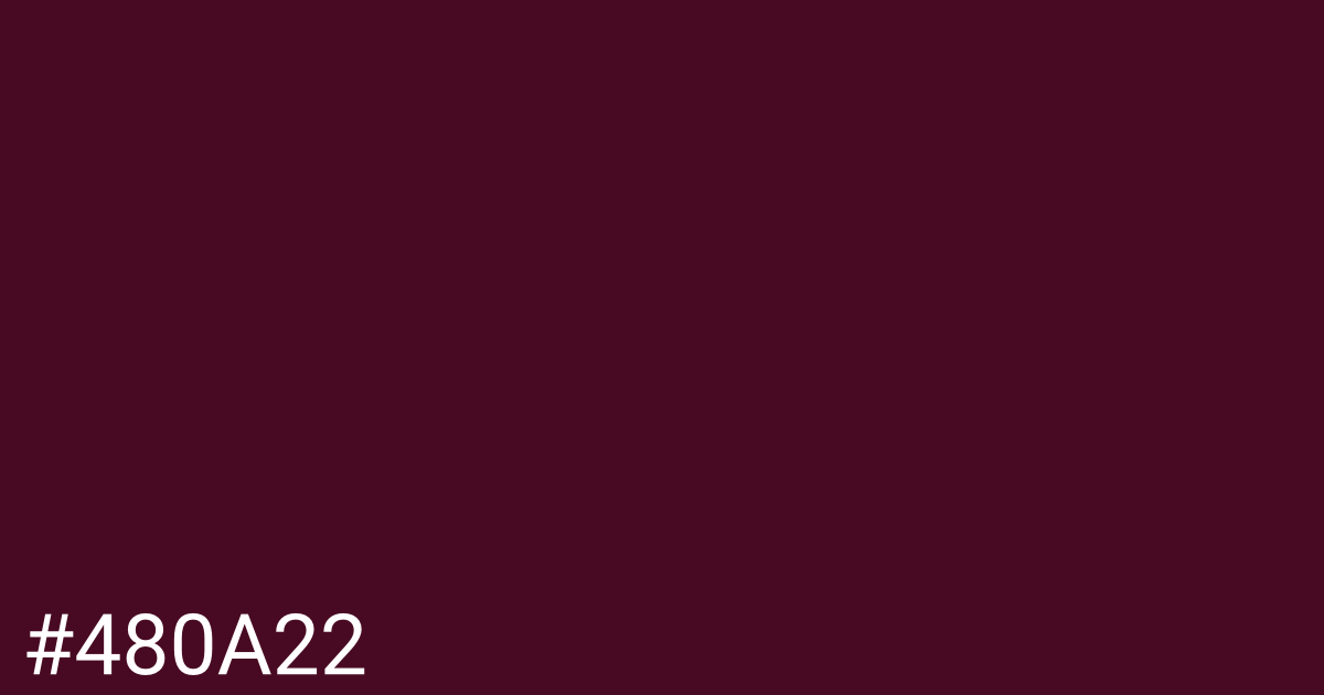Hex color #480a22 graphic
