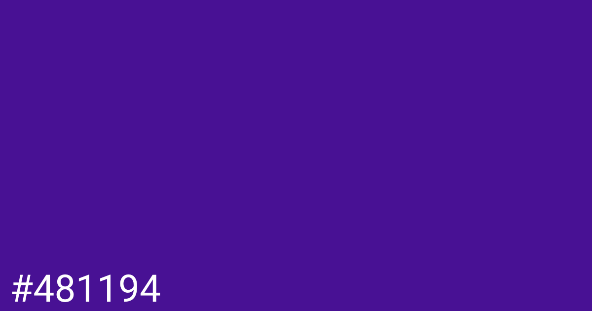 Hex color #481194 graphic