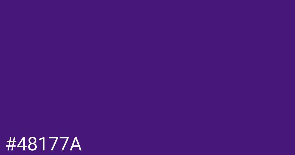 Hex color #48177a graphic
