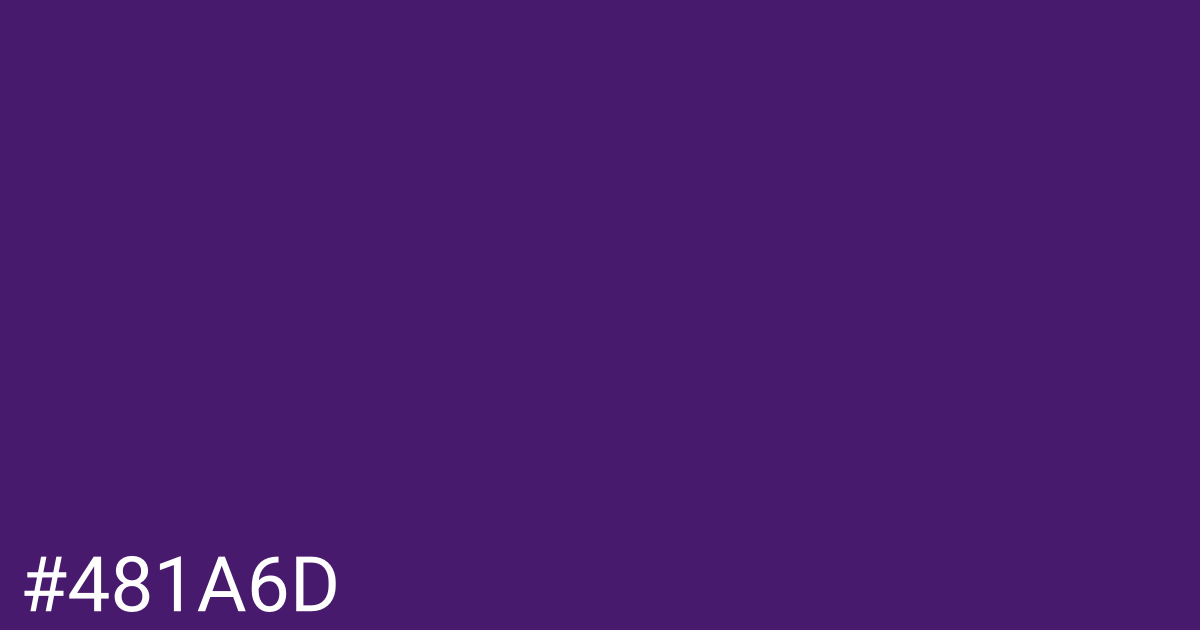Hex color #481a6d graphic