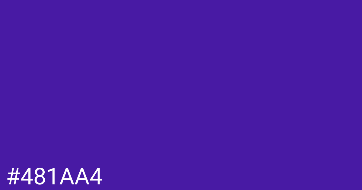 Hex color #481aa4 graphic