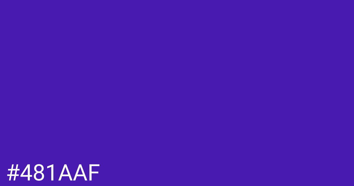Hex color #481aaf graphic