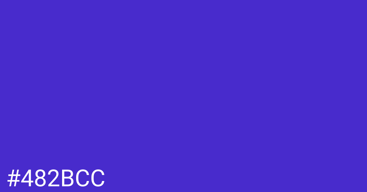 Hex color #482bcc graphic
