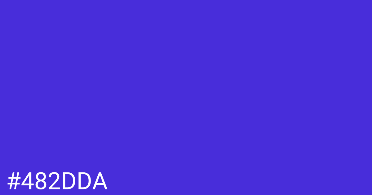 Hex color #482dda graphic