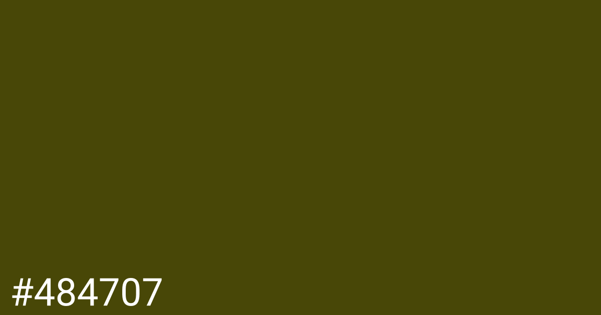 Hex color #484707 graphic