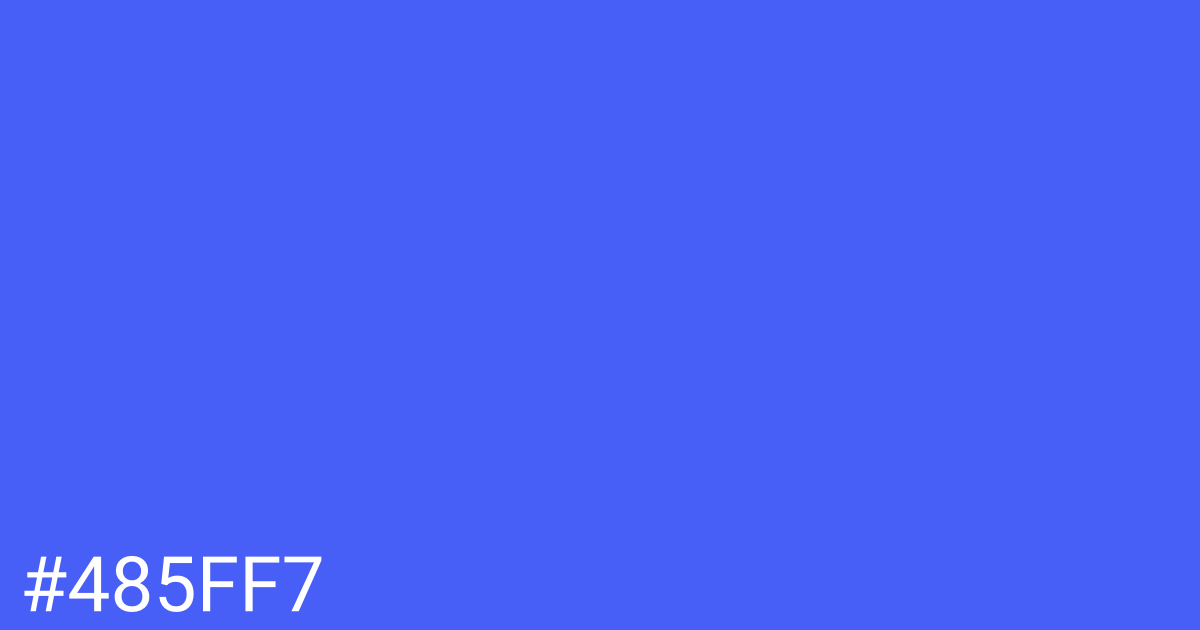 Hex color #485ff7 graphic