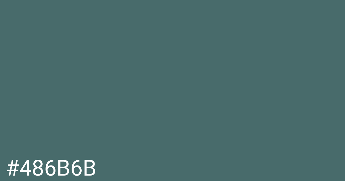 Hex color #486b6b graphic