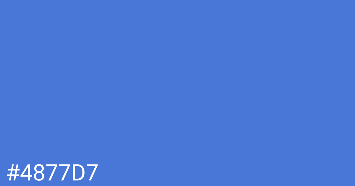 Hex color #4877d7 graphic