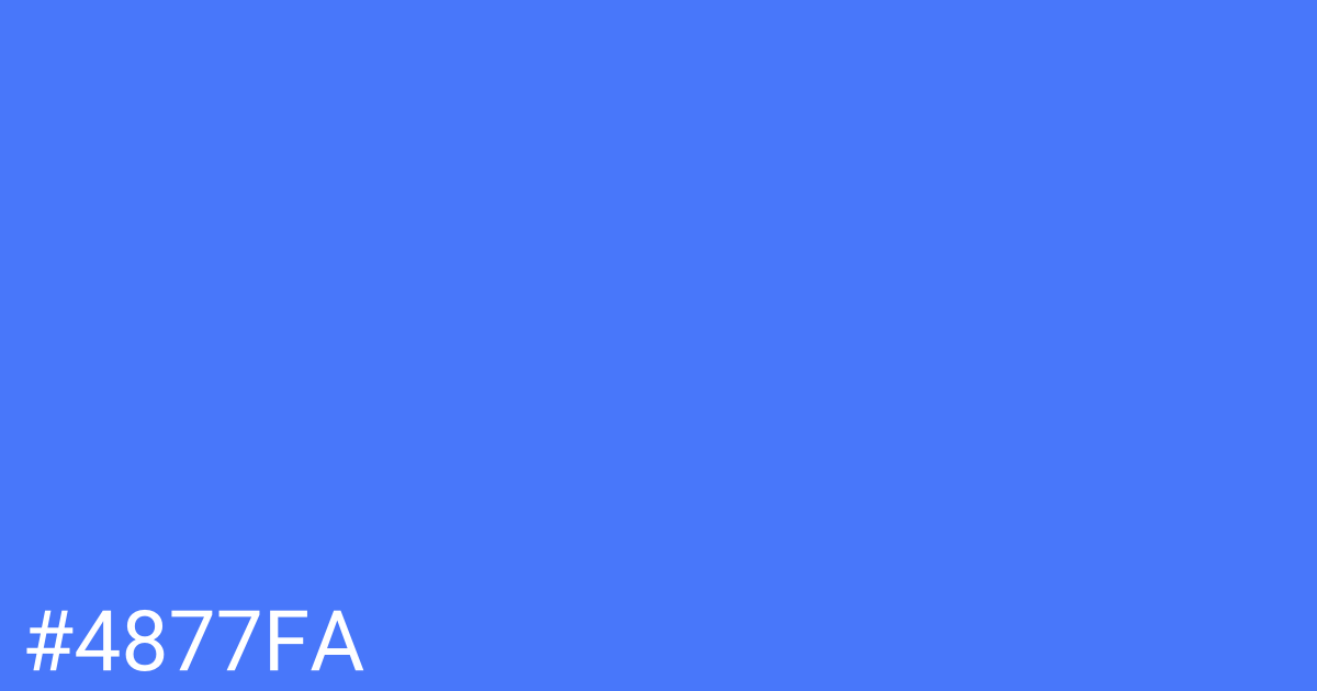 Hex color #4877fa graphic
