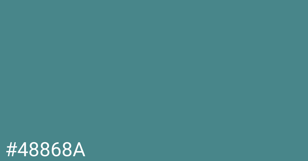 Hex color #48868a graphic